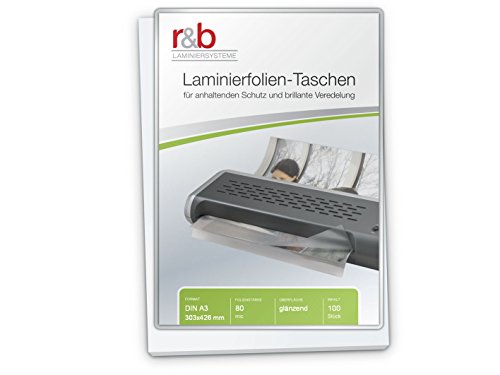 r&b FT-A3-80 feuilles laminée, 303 x 426 mm, 2 x 80 mic... - Fournitures Bureau en promo à 14.46€