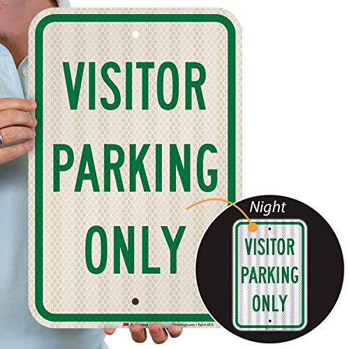 SmartSign - Señal de "Visitor Parking Only" de aluminio... - Bricolage & Outils en promo à 51.33€