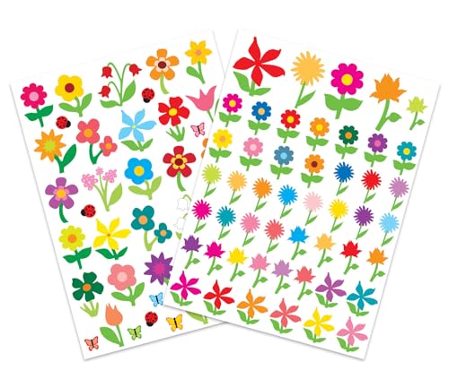 Etichette adesive fiori colori, taglie assortite – 87 pezzi... - Fournitures Bureau en promo à 2.15€