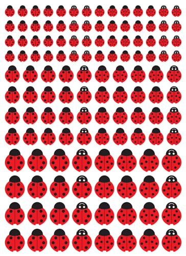 256-Piece 1/1.5/2cm Assorted Size Ladybird Stickers - Jouets & Jeux Amazon Royaume-Uni à 1.87€