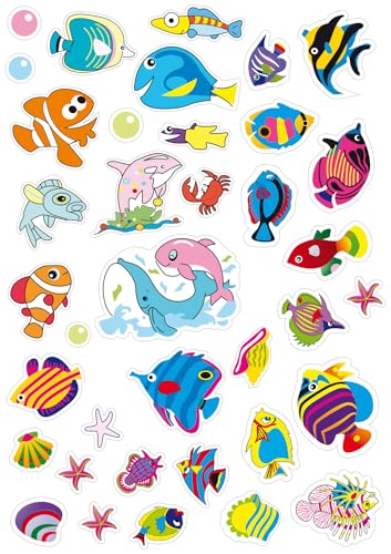 Inneo Pegatinas Peces – 74 Piezas – 1,5 A 4,5 cm - Loisirs Créatifs Amazon Espagne à 2.15€