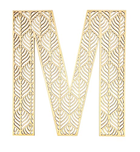 Lettre M bois, géante ajourée, 21,7 x 24 - Loisirs Créatifs en promo à 3.47€