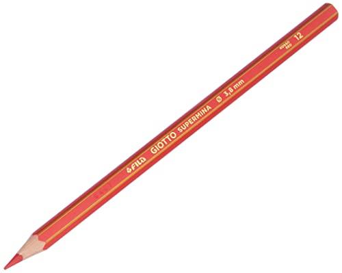 Giotto Supermina, Pastelli Colore Rosso, Confezione 12 pezzi - Fournitures Bureau en promo à 1.00€