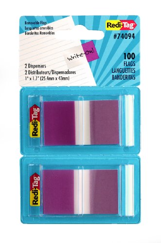 Redi-Tag Pop-Up Page Flags, 2 Dispensers per Pack, 100... - Fournitures Bureau Amazon Royaume-Uni à 11.77€