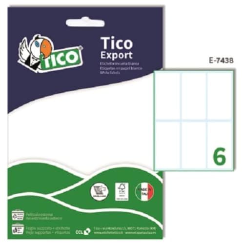 Tico E-7438 Pack de 10 Feuilles d'étiquettes (60 etiquettes... - Auto & Motorcycle Amazon France à 5.05€