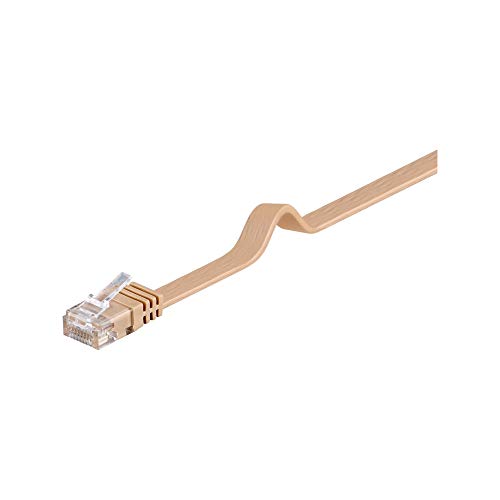 Goobay 95886 CAT 6 Flat-Patch Cable, U/UTP, Light Brown, 3... - Tech & Electronics Amazon UK à 6.73€