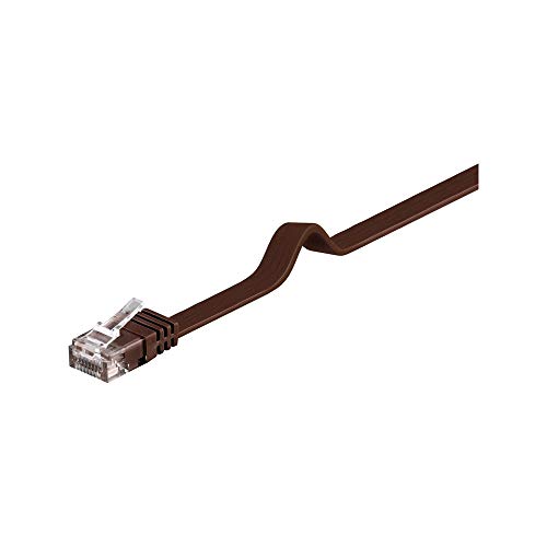 Goobay 95894 CAT 6 Câble de Liaison Plat, U/UTP, Marron... - Animalerie Amazon France à 1.74€