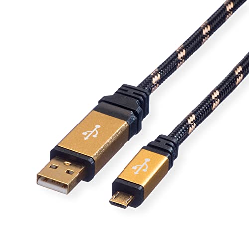 ROLINE GOLD USB 2.0 cable | Type AB connector Micro USB... - High-Tech & Électronique Amazon Royaume-Uni à 11.83€