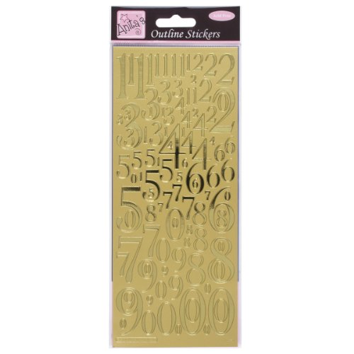 Anitas Outline Stickers, Mixed Numbers, Gold, For... - Jouets & Jeux Amazon Royaume-Uni à 1.55€