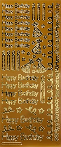 Anitas Outline Stickers, Happy Birthday, Gold, For... - Jouets & Jeux Amazon Royaume-Uni à 1.50€