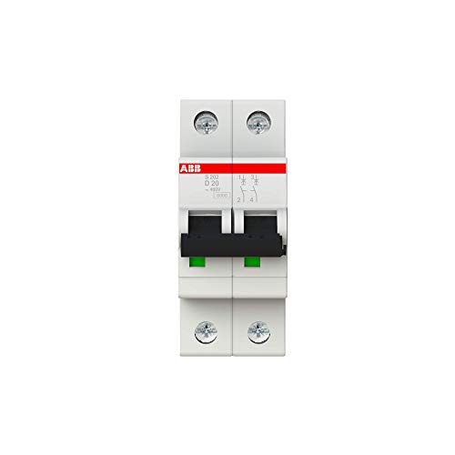 ABB S202-D20 Miniature Circuit Breaker, 2 Pole, Type D... - Maison & Cuisine Amazon Royaume-Uni à 29.02€