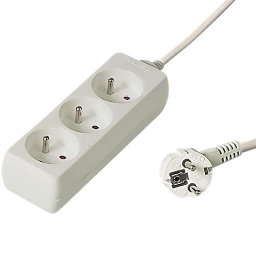 PremiumCord PP3-02 base múltiple 2 m 3 salidas AC Blanco... - High-Tech & Électronique Amazon Espagne à 6.03€