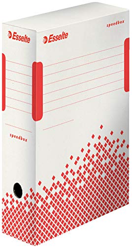 Esselte Speedbox 623908 Archive Box DIN A4 White/Red Width... - Fournitures Bureau en promo à 4.07€