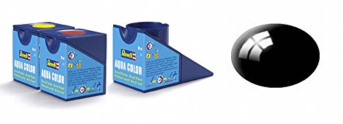 Revell Acrylics (Aqua) - 18ml - Aqua Black Gloss (RV36107) - Loisirs Créatifs en promo à 2.27€
