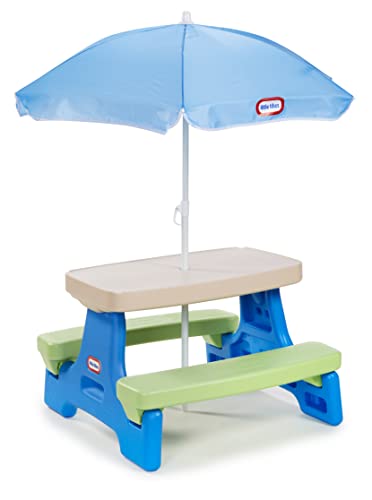 Little Tikes Easy Store Junior Picnic Table with Umbrella... - Jouets & Jeux Amazon Royaume-Uni à 36.91€