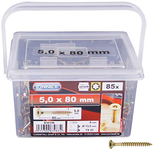 Connex Viti universali 5,0 x 80 mm – 140 pezzi in set –... - Animalerie en promo à 13.39€