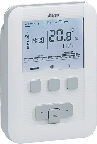 Hager EK520 Thermostat d’Ambiance programmable à Piles - Tech & Electronics Amazon France à 120.33€