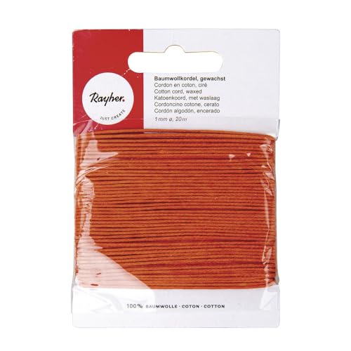Rayher Cordon en Coton ciré, Orange, 1 PCE., 20m, 1mm ø... - Tech & Electronics Amazon France à 4.45€
