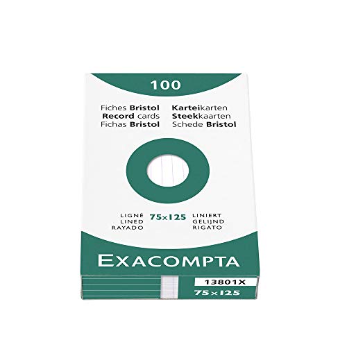 Exacompta 13801X Cartoncini Bristol, 7x12 cm, Bianco - Auto & Moto Amazon Italie à 2.84€