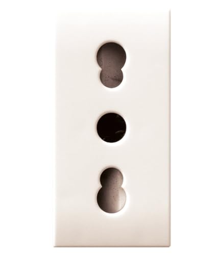 PRESA BIPASSO 2P+T 10/16A DOMUS 1M0D RAL9010 250V - Fournitures Bureau en promo à 0.50€