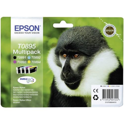 Epson Tinte T0895 Original Kombi-Pack Schwarz, Cyan... - Amazon Germany à 20.50€