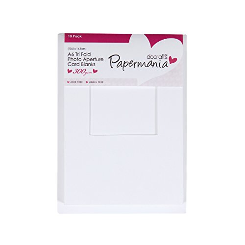 Papermania A6 300 gsm Tri Fold Window Photo Aperture Cards... - Auto & Moto Amazon Royaume-Uni à 5.99€