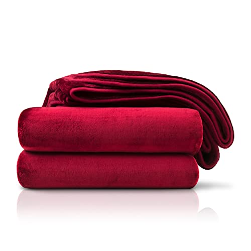 Amago Coperta, Effetto Cashmere, 180 x 220 cm - Bordeaux - Amazon Italie à 42.91€