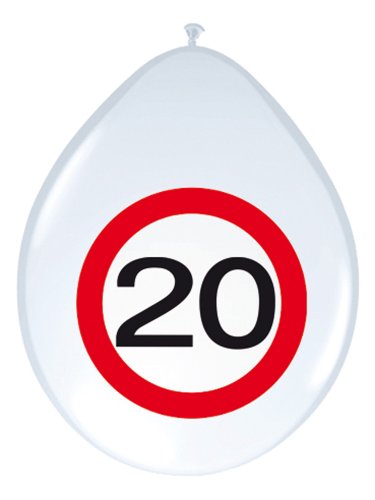 Ballons Panneau de Signalisation 20 Ans - 8 pièces - Sports & Fitness Amazon France à 4.86€