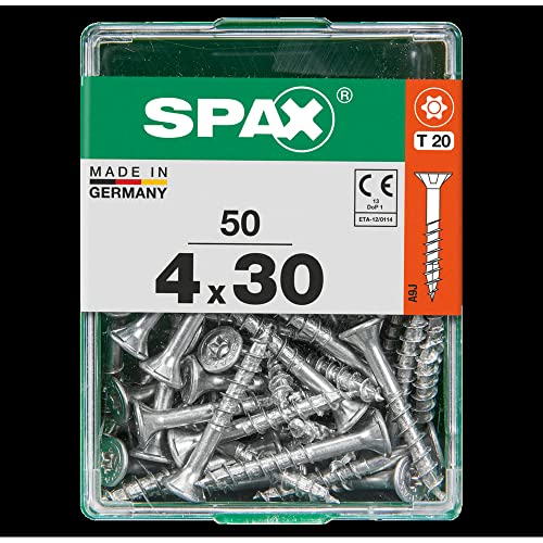 Lot de 50 vis acier tęte autofraisée plate SPAX, Diam.4 mm... - Bricolage & Outils Amazon France à 2.65€