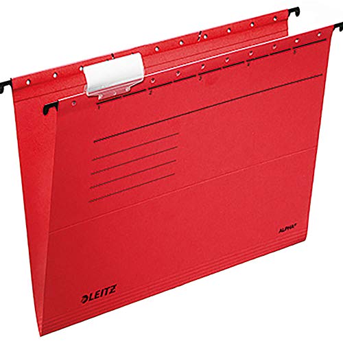 LEITZ ALPHA H‰ngemappe, A4, seitlich offen, rot VE = 25 - Fournitures Bureau Amazon Allemagne à 1.55€