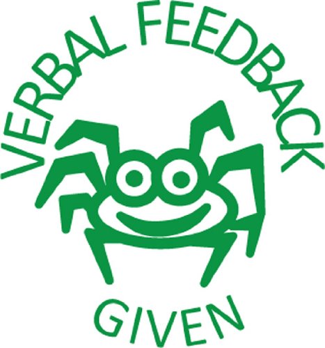 Sello de recompensa "Verbal feedback given" para profesor... - Fournitures Bureau en promo à 3.42€