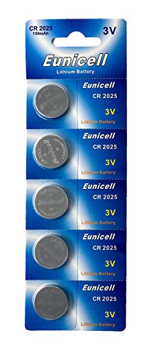 Eunicell 5 x CR2025 3 V Lithium Coin Cell Battery 150 mAh... - Sports & Fitness en promo à 3.44€