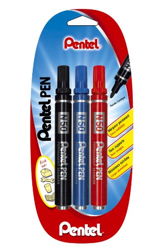 Pentel N50 Lot de 3 Marqueurs Permanent Pointe Conique... en promo à 2,82€ (-67%) sur Amazon FR