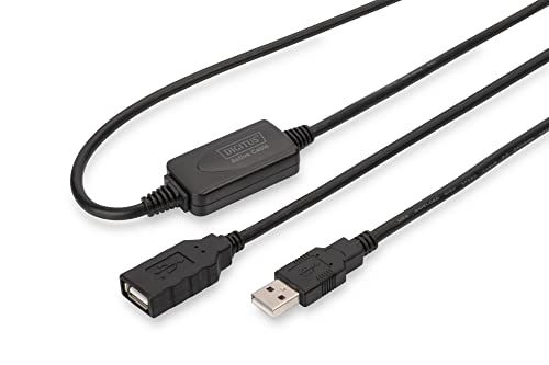 DIGITUS Aktives USB 2.0 Verlängerungskabel – 10 m – USB-A... - High-Tech & Électronique en promo à 12.49€