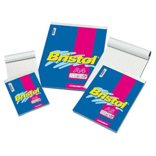 Block notes Bristol - A4 - cm 21x29,7 (A4) righe, 1 pezzo - Fournitures Bureau en promo à 1.22€