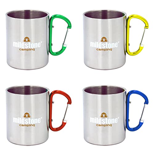 Milestone 200ml Stainless Steel Carabina Carabiner Mug Tea... - Sports & Fitness Amazon Royaume-Uni à 2.79€