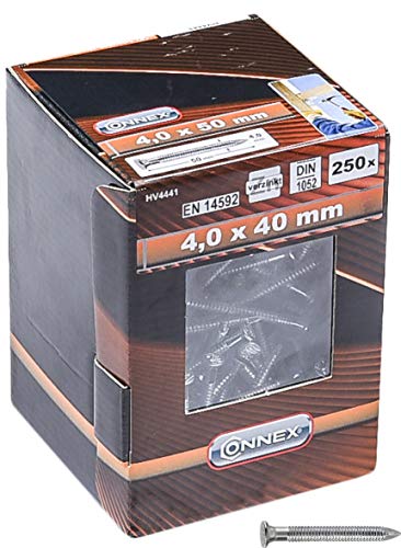 Connex HV4440 Lot de 250 clous d'ancrage 4,0 x 40 mm - Bricolage & Outils en promo à 11.24€