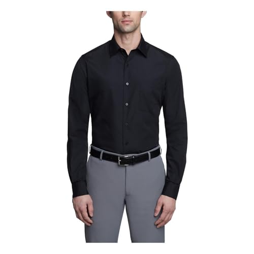Van Heusen - Camicia da uomo Nero 46 cm Collo 81 cm- 84 cm... - Nouvelle promo Amazon à 16.85€