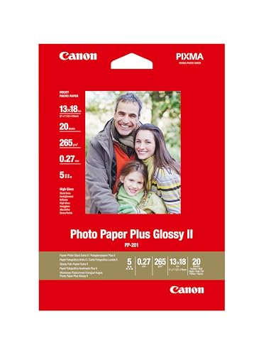 Canon PP-201 Glossy II Photo Paper Plus 5x7 (20 Sheets)... - Maison & Cuisine Amazon Royaume-Uni à 3.49€