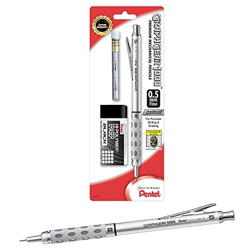 Pentel GraphGear 1000 Mechanical Pencil 0.5mm (PG1015EBP)... - Fournitures Bureau Amazon France à 26.86€