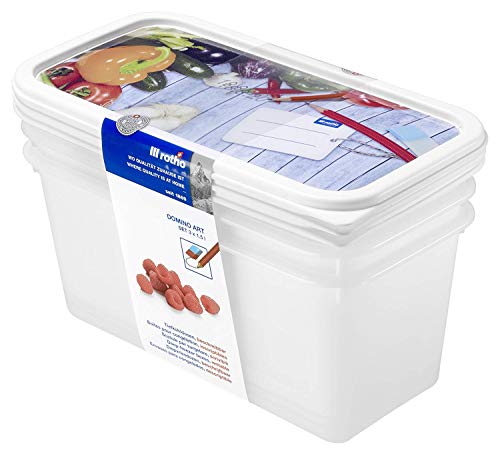 Rotho Domino Set di 3 Vasetti per Congelatore con Motivo... - Maison & Cuisine Amazon Italie à 6.90€