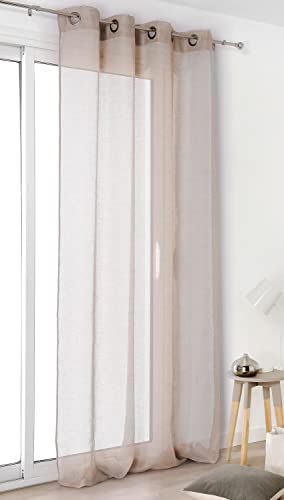 LINDER Voile DE Lin Voilage, 100Pourcentlin, 145 cm x 260 cm - Auto & Moto en promo à 42.24€