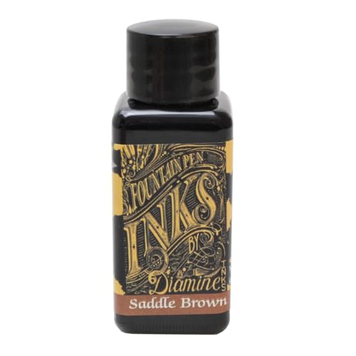 Diamine - Encre pour stylo plume, Saddle Brown 30ml - Fournitures Bureau Amazon France à 12.95€