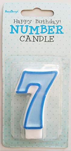 PartyDeco Bougie numéro 7, bleu - Loisirs Créatifs Amazon France à 1.21€