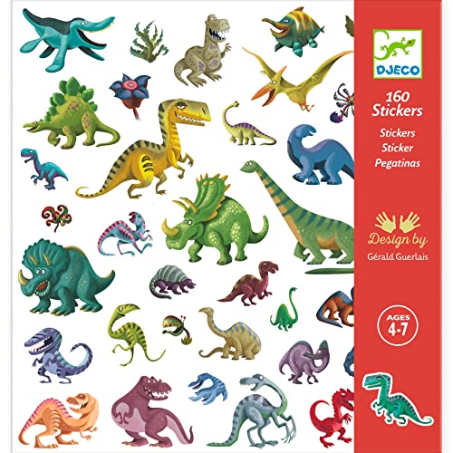 DJECO Lot de Stickers Dinosaures (160 Pièces) - Enfants de... - Jouets & Jeux Amazon France à 1.99€