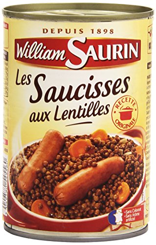 William Saurin les Saucisses aux lentilles 420g - Épicerie Amazon France à 2.39€