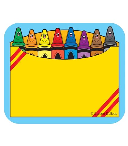 Carson Dellosa CD-9412 Nom tags CRAYON BOX-40/PK... - Fournitures Bureau en promo à 14.23€