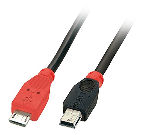 Lindy 31717 Cavo USB Micro-B a Mini-B OTG, 0.5 m, Nero - Nouvelle promo Amazon à 3.69€