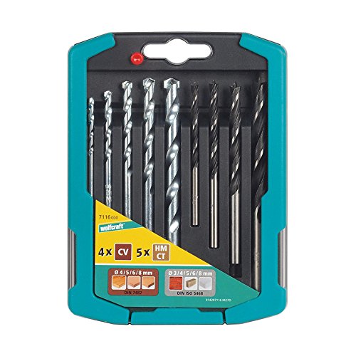 wolfcraft 7116000 Coffret M-9 Forets pour béton/bois - Bricolage & Outils en promo à 9.00€