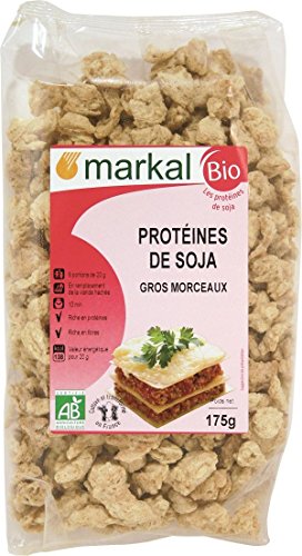 MARKAL Protéines de soja - gros morceaux -175G Bio - - Épicerie Amazon France à 3.39€